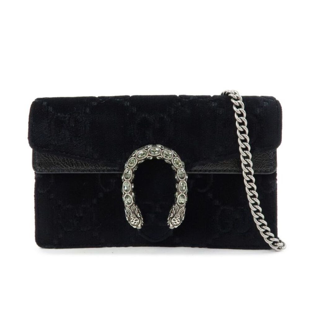 Gucci Dionysus Velvet Black Velvet Handbag